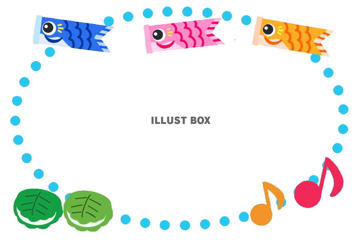 円形こいのぼりフレーム　透過png