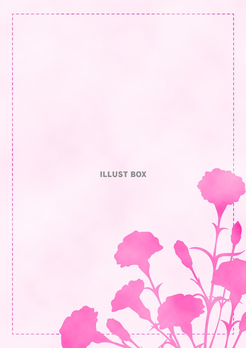 カーネーションの装飾背景