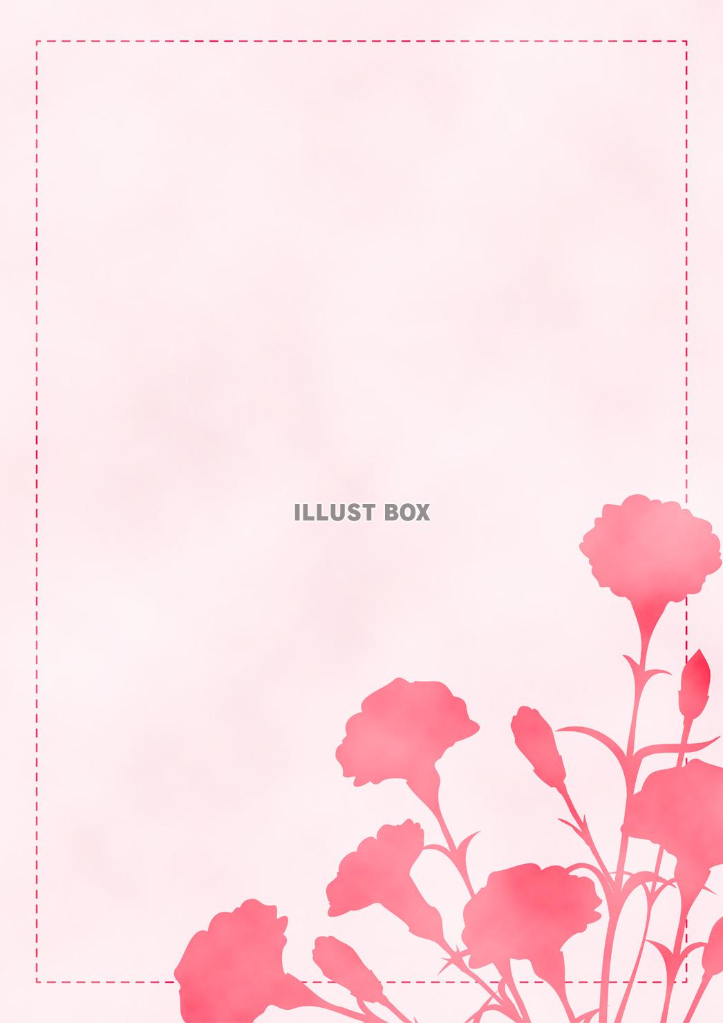 カーネーションの装飾背景