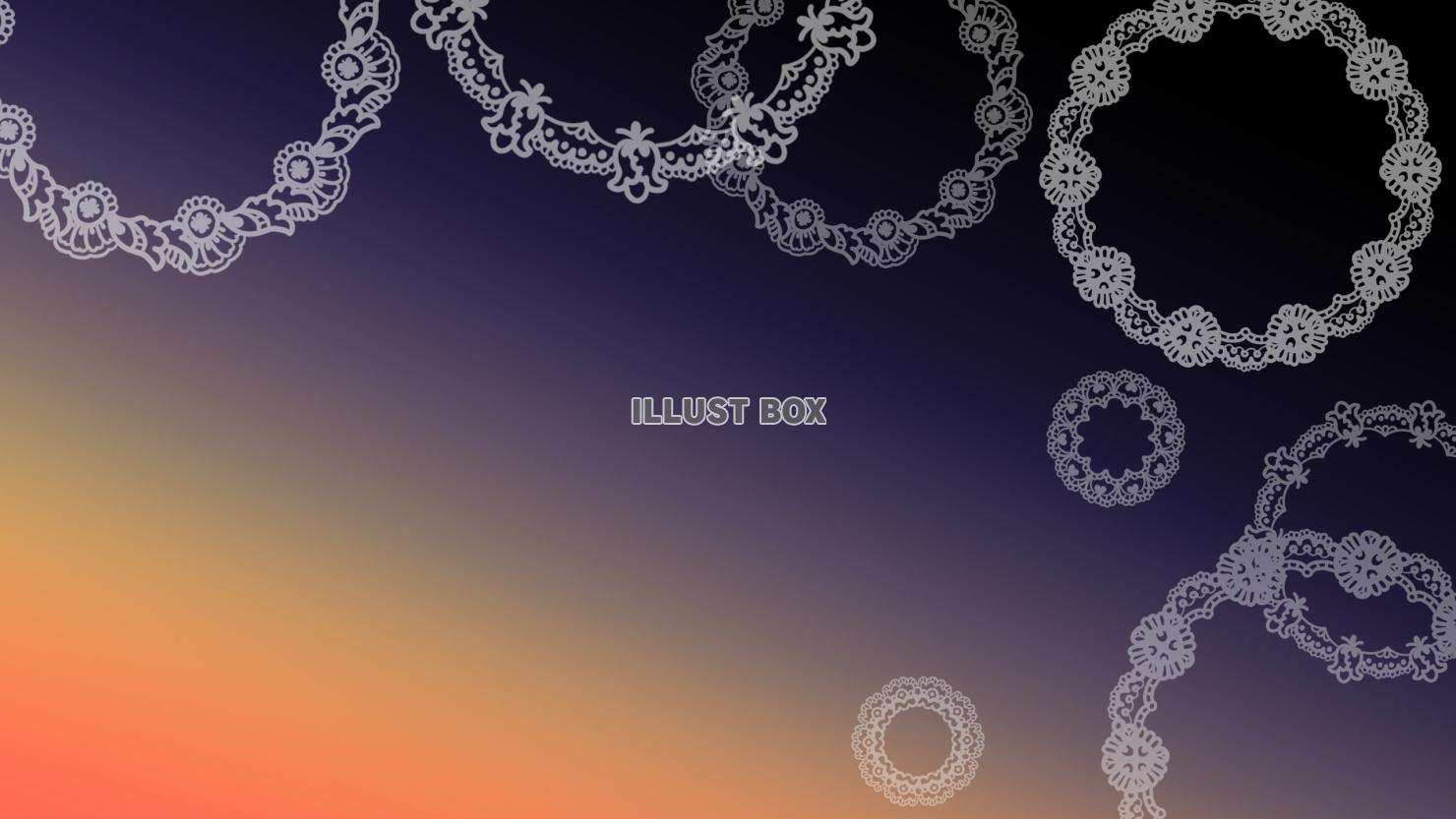 デスクトップ・明け方の空とレース