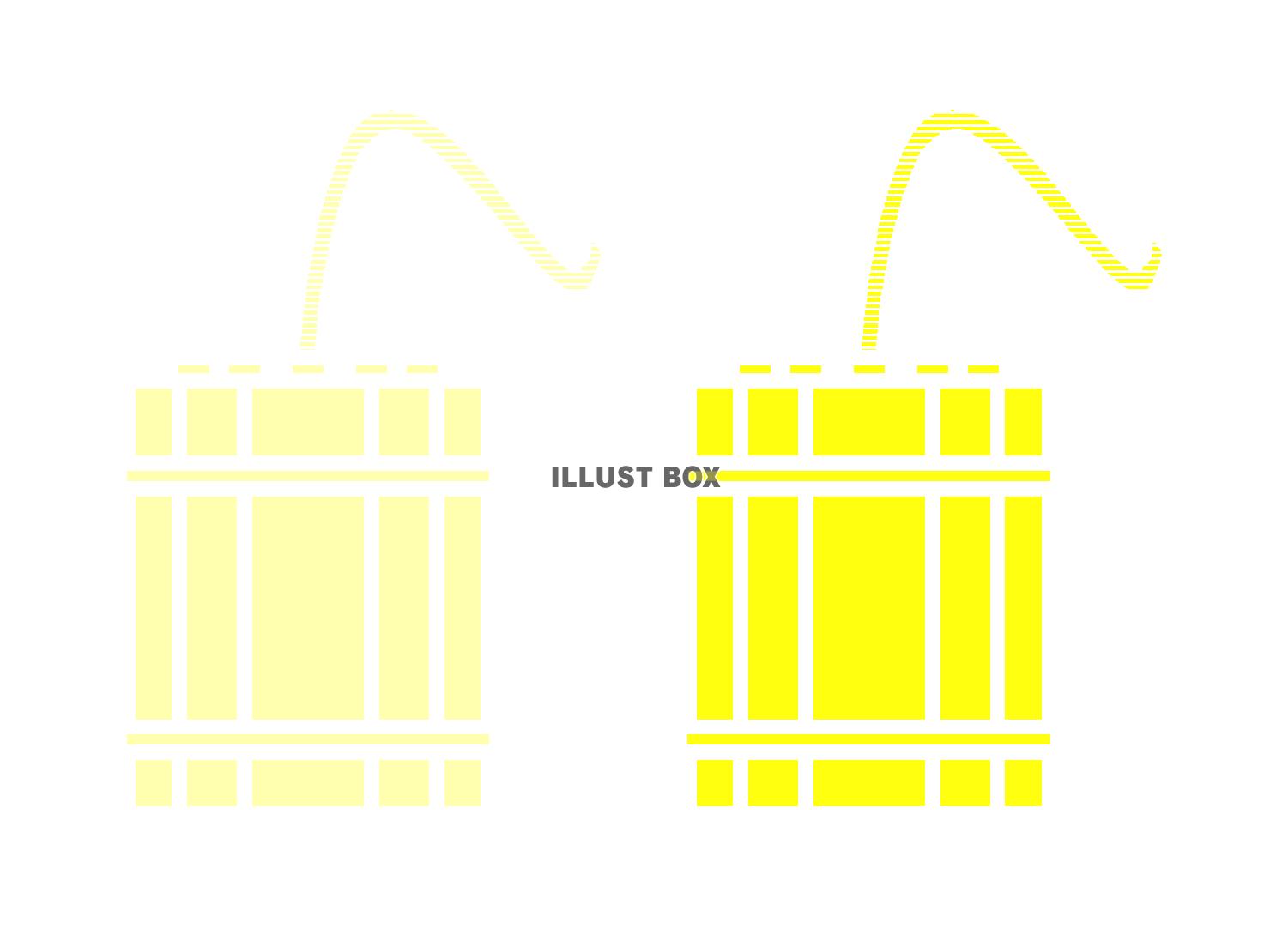 黄色のダイナマイトのアイテムのシルエット