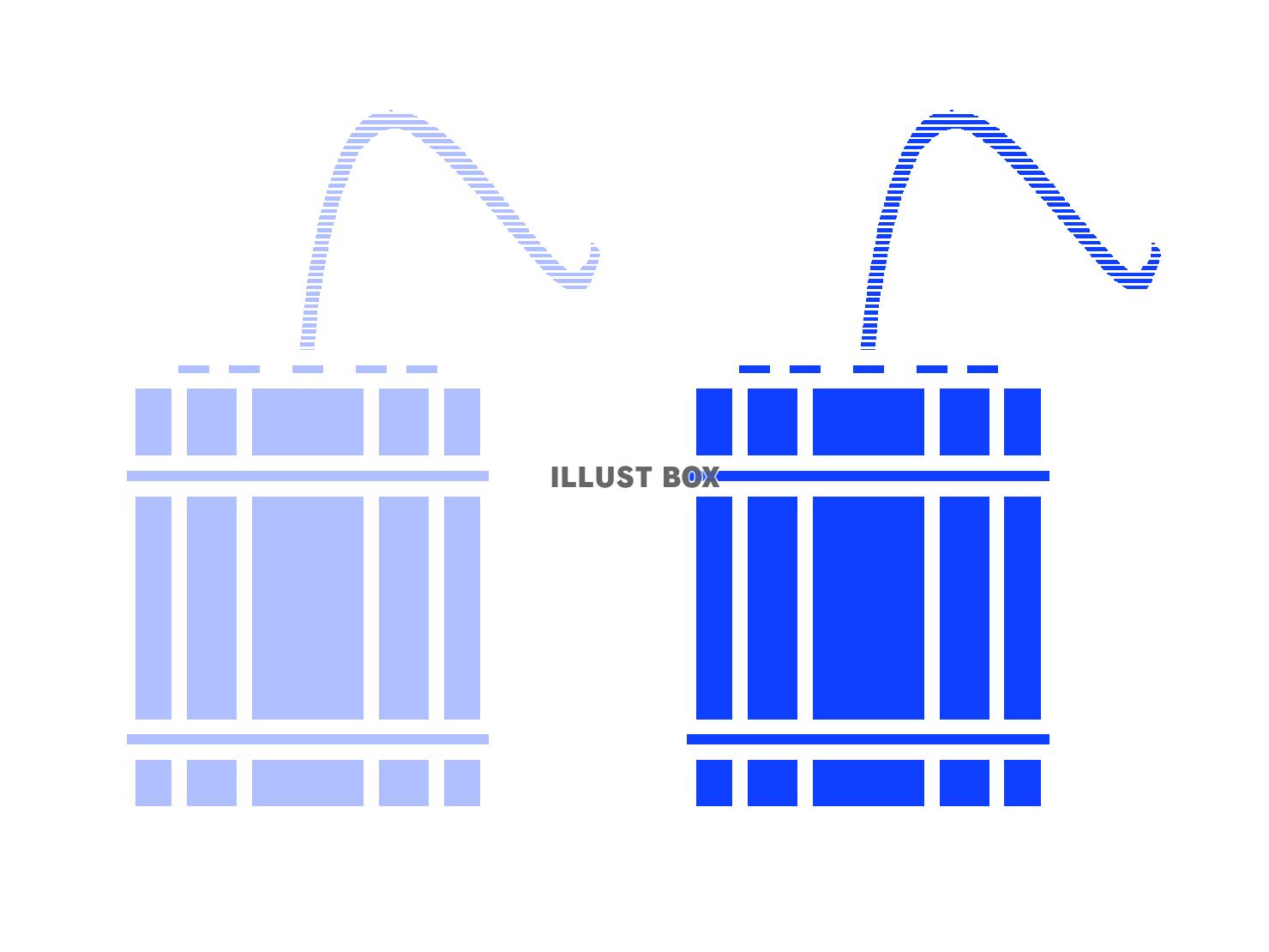 青色のダイナマイトのアイテムのシルエット