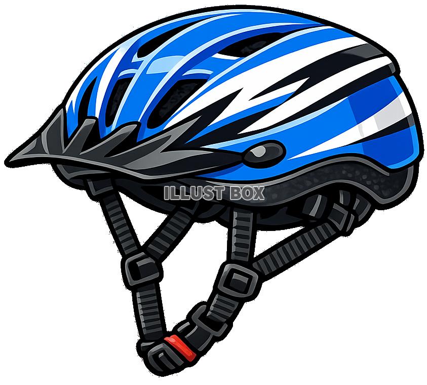 自転車のヘルメット青