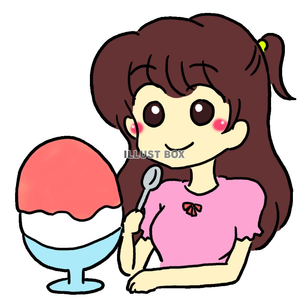 かき氷と女の子