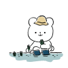 田植えをするくま