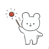晴れ予報をするくま