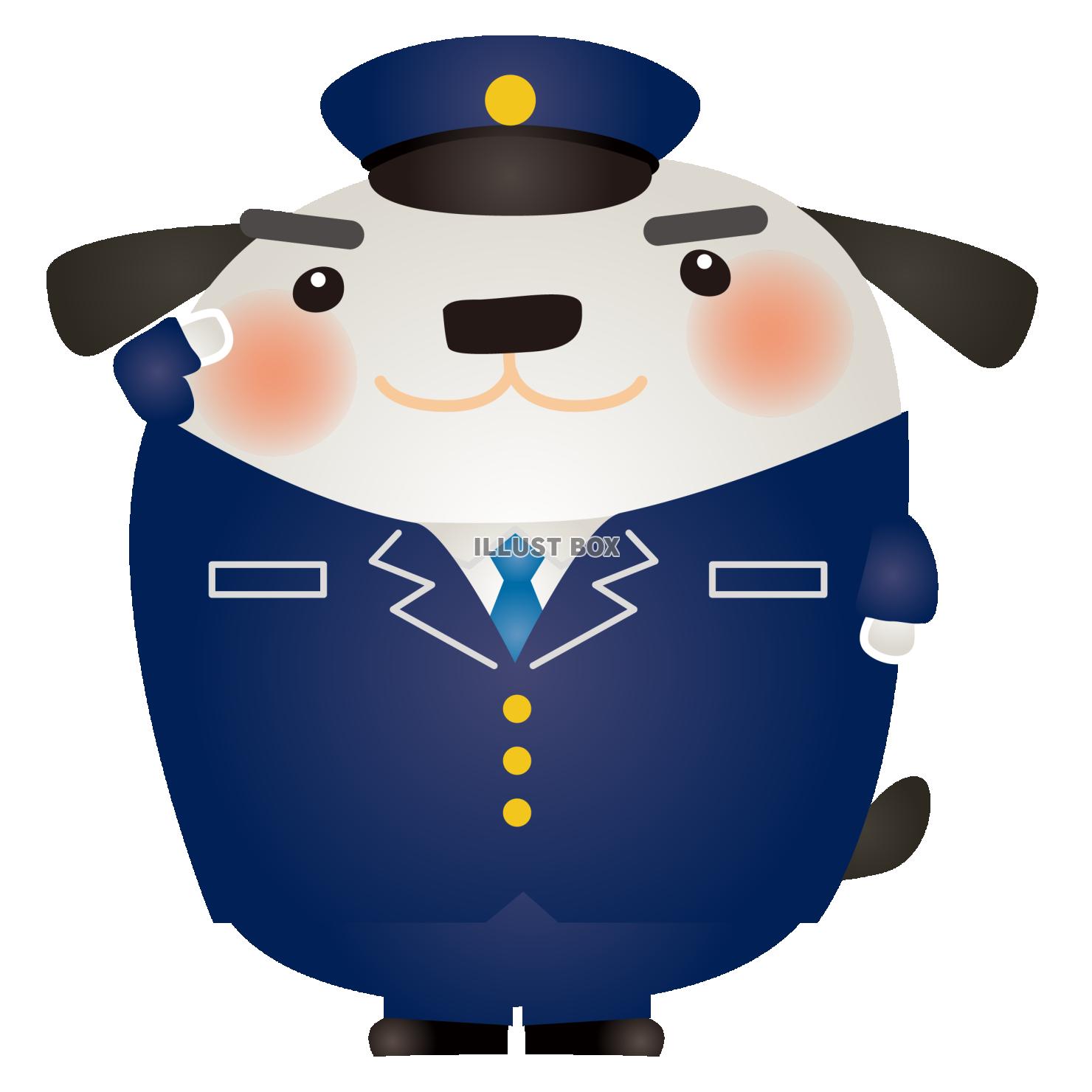 白い犬のお巡りさん