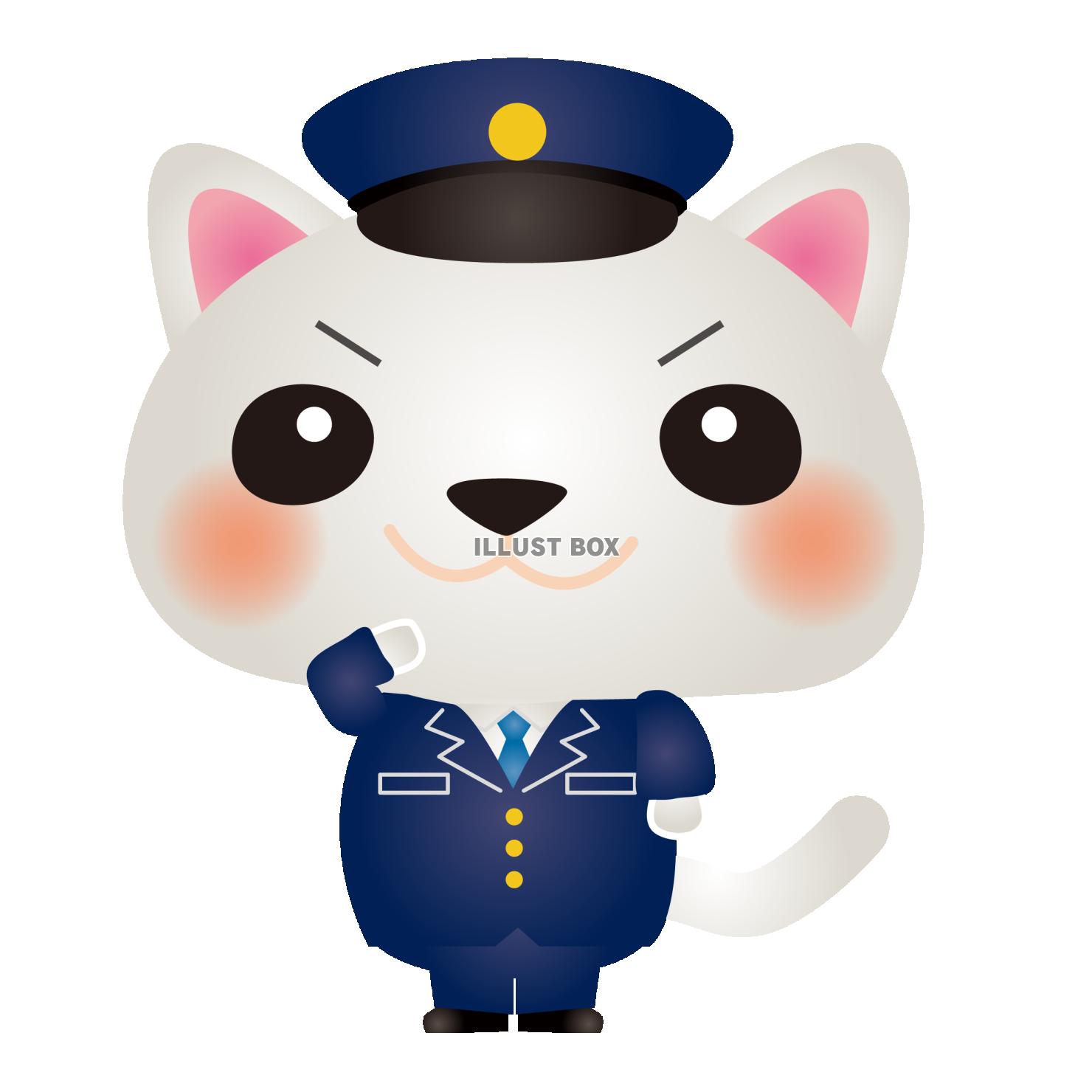 白ねこお巡りさん