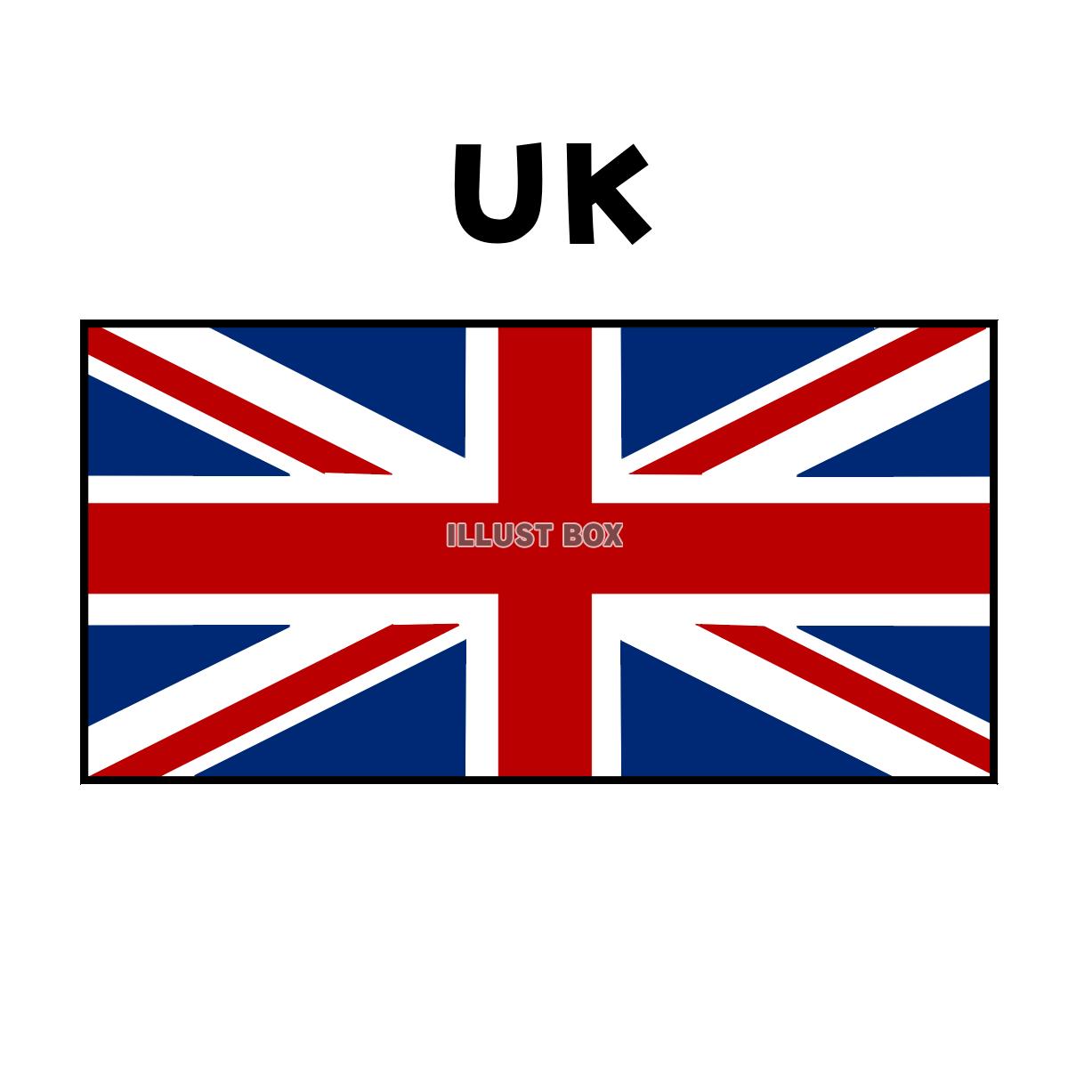 イギリスの国旗　国名あり