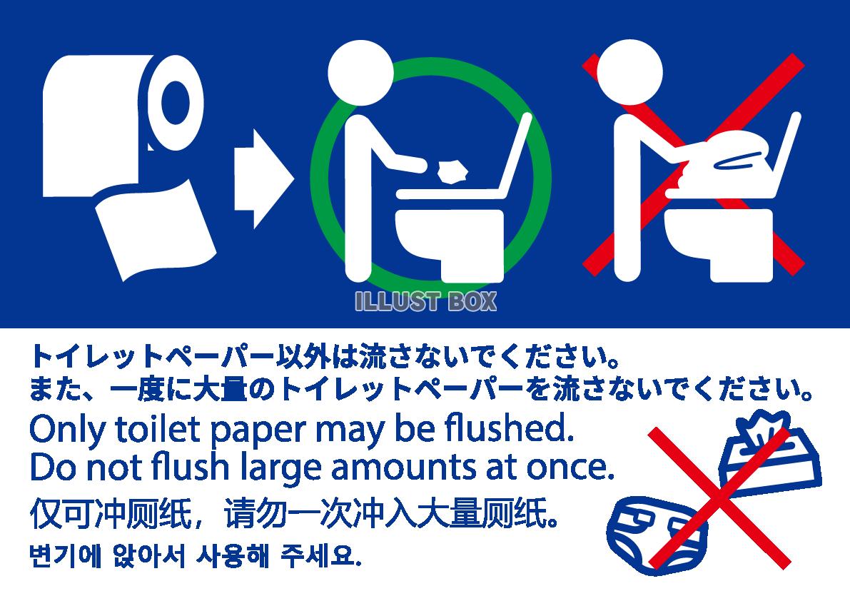 トイレットペーパー以外は流さないでください