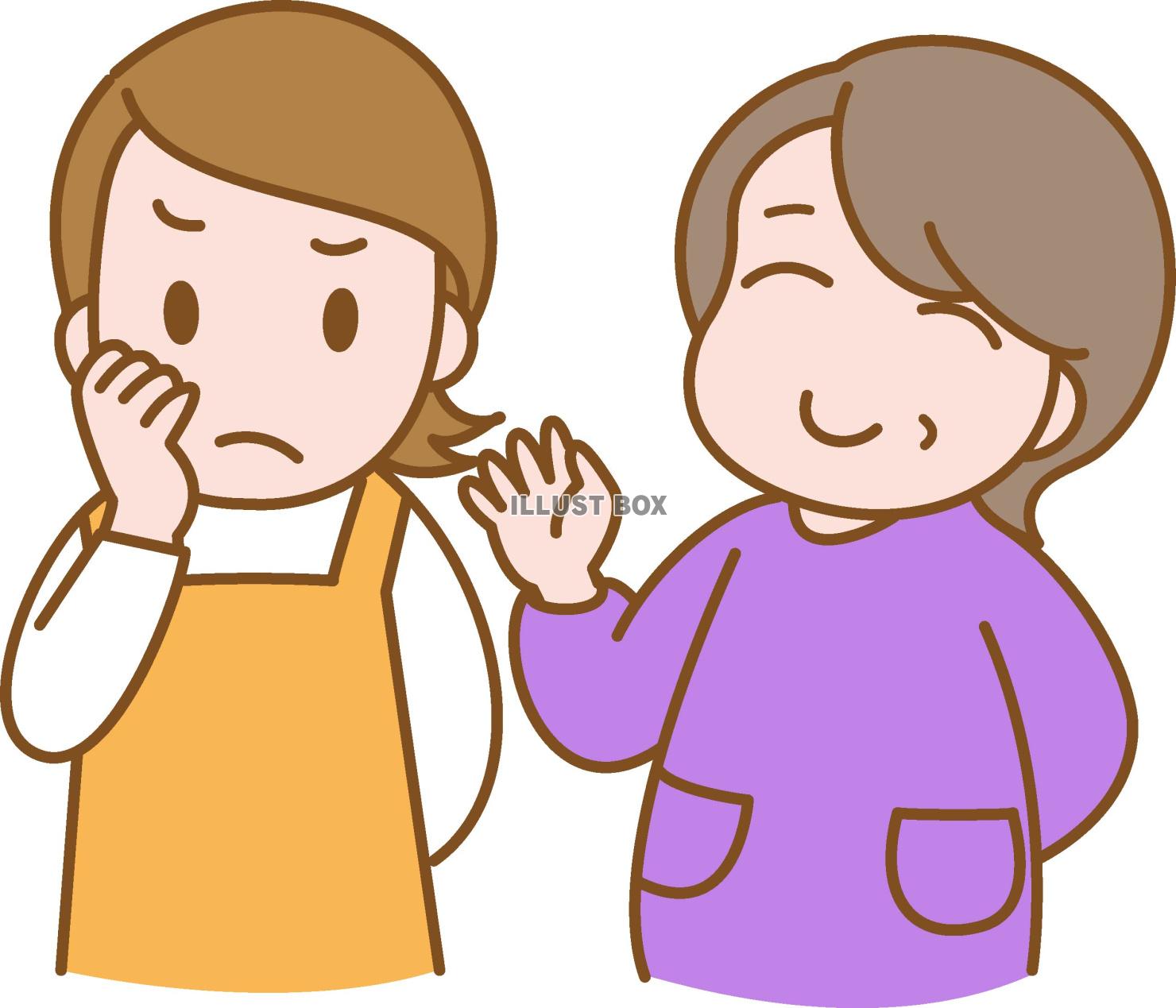 会話をする2人の女性