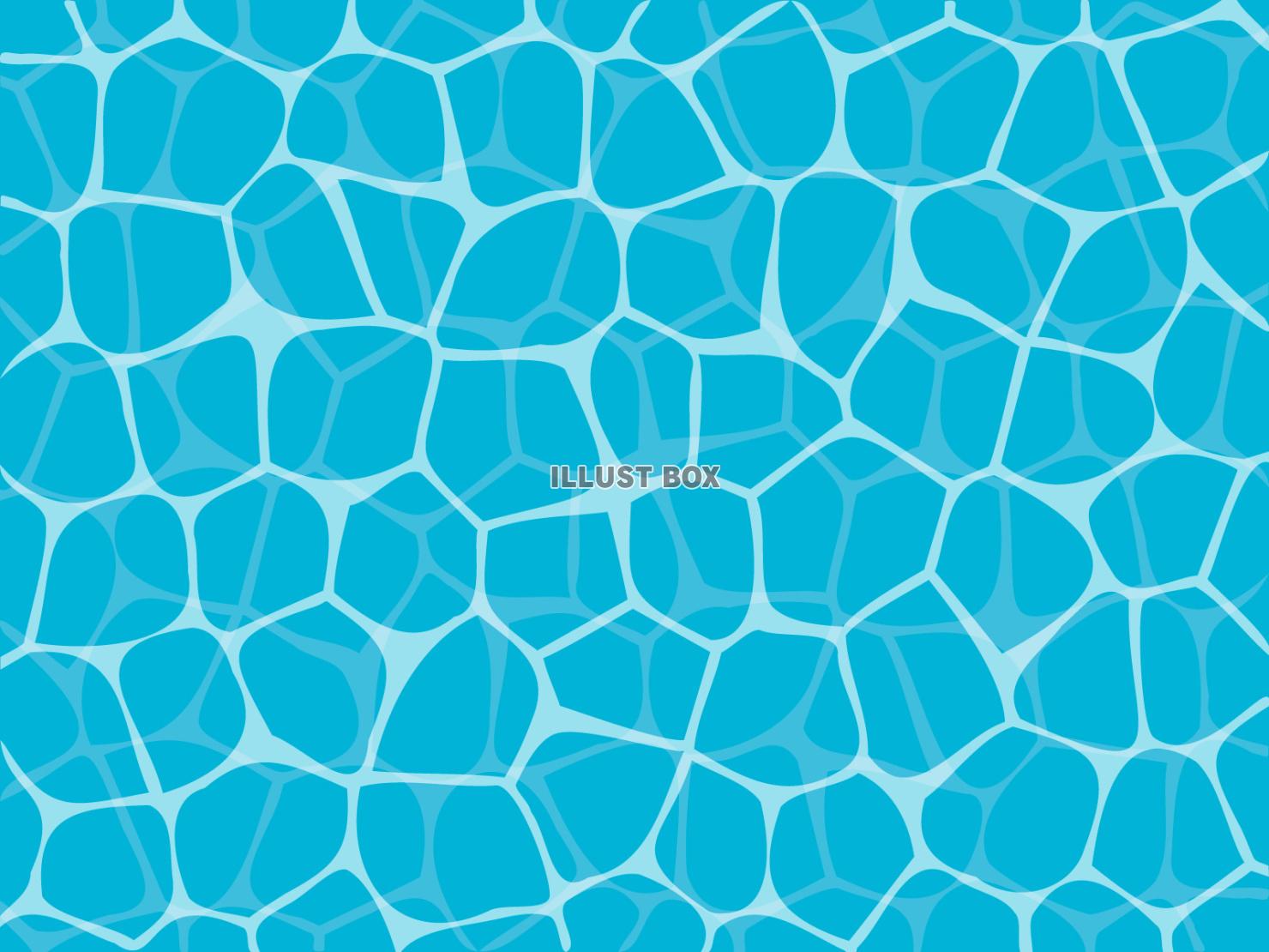 鮮やかなブルーの水面模様の背景イラスト