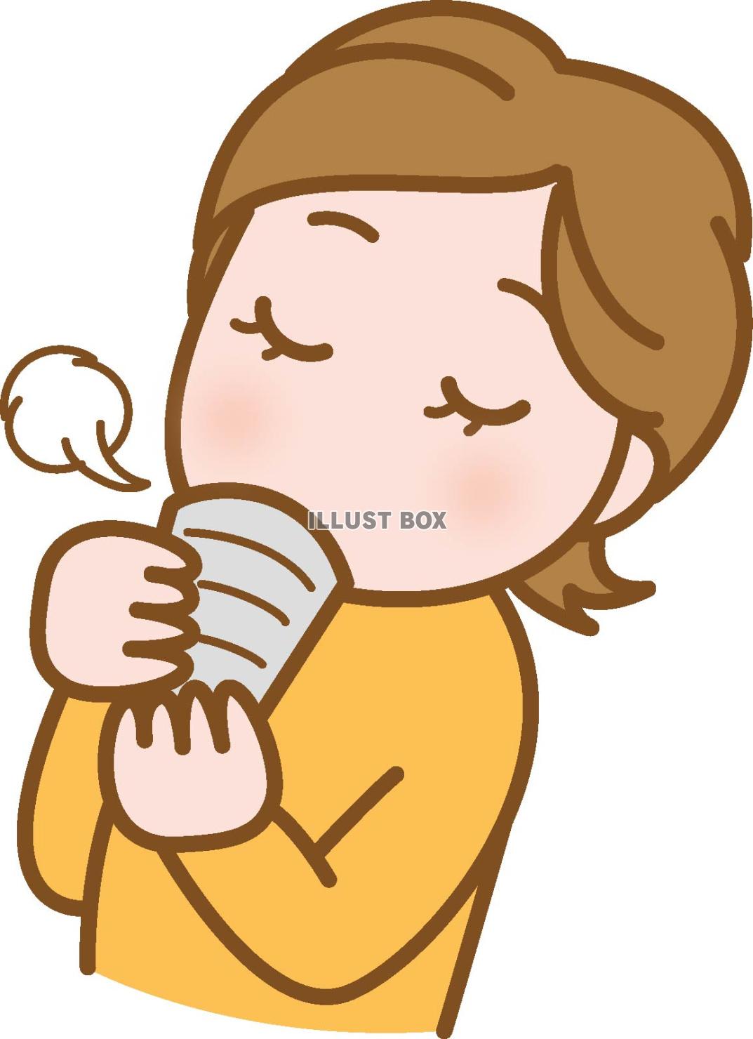 お茶を飲む女性