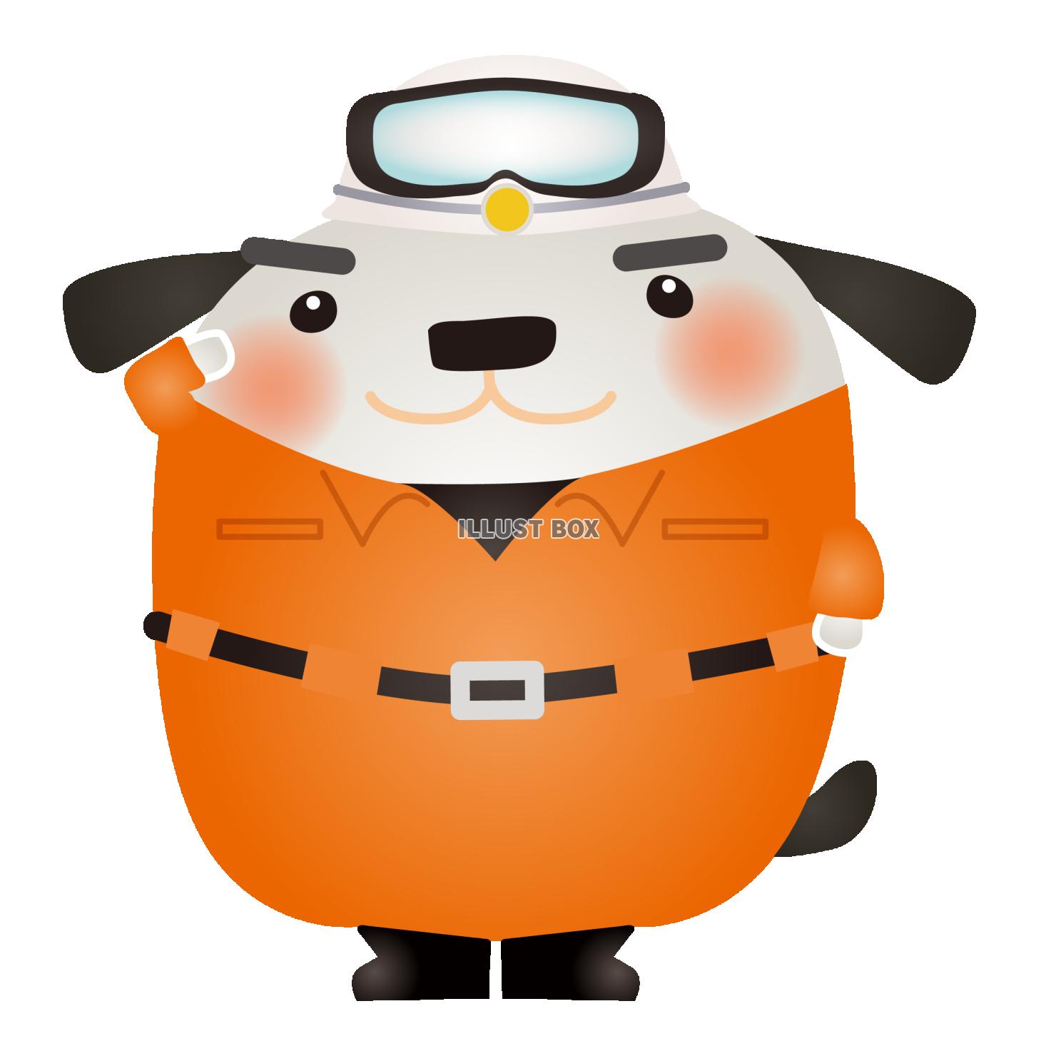 白犬レスキュー隊員