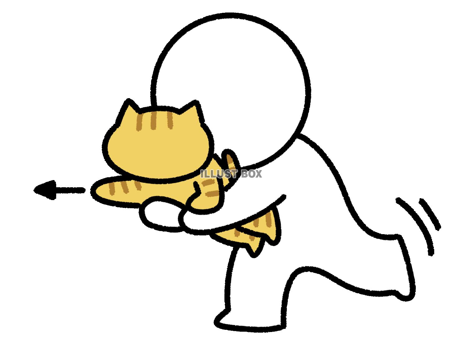 猫の指示に従う棒人間