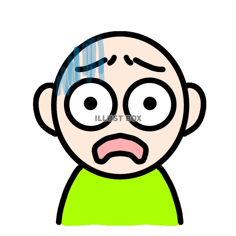 怖がる 表情カード