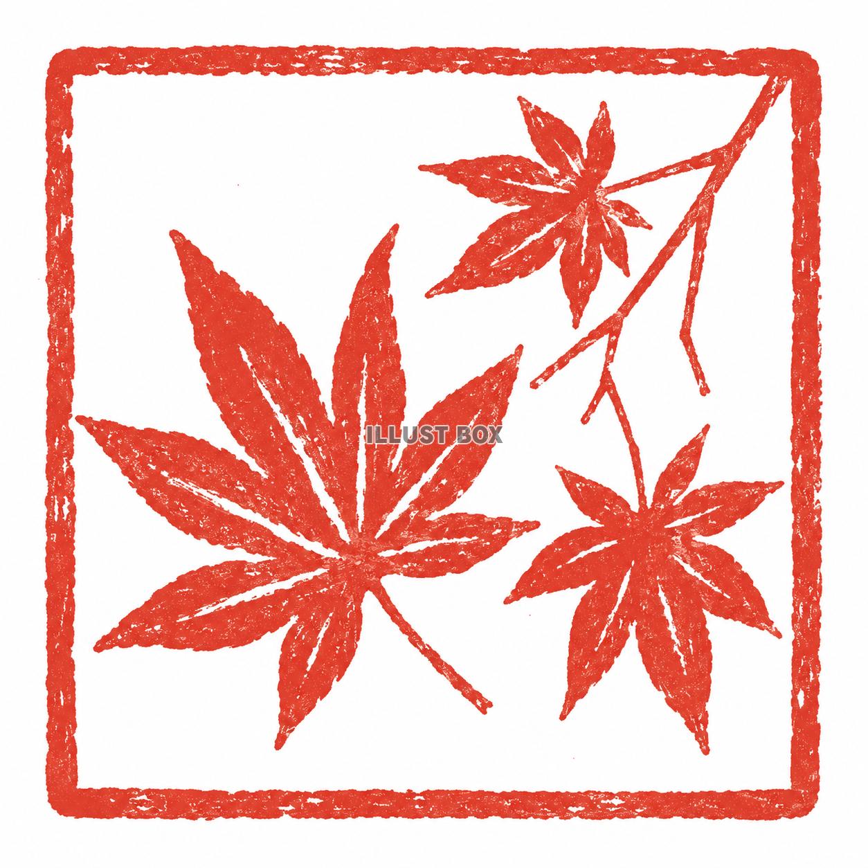 芋版風　紅葉