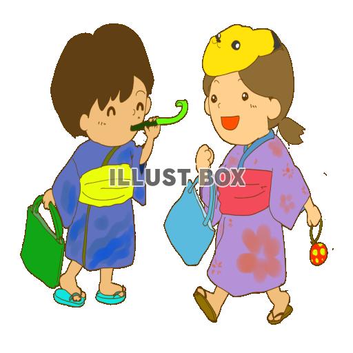 夏祭りの子ども達