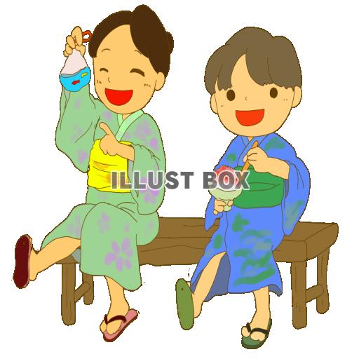 縁日の子ども達