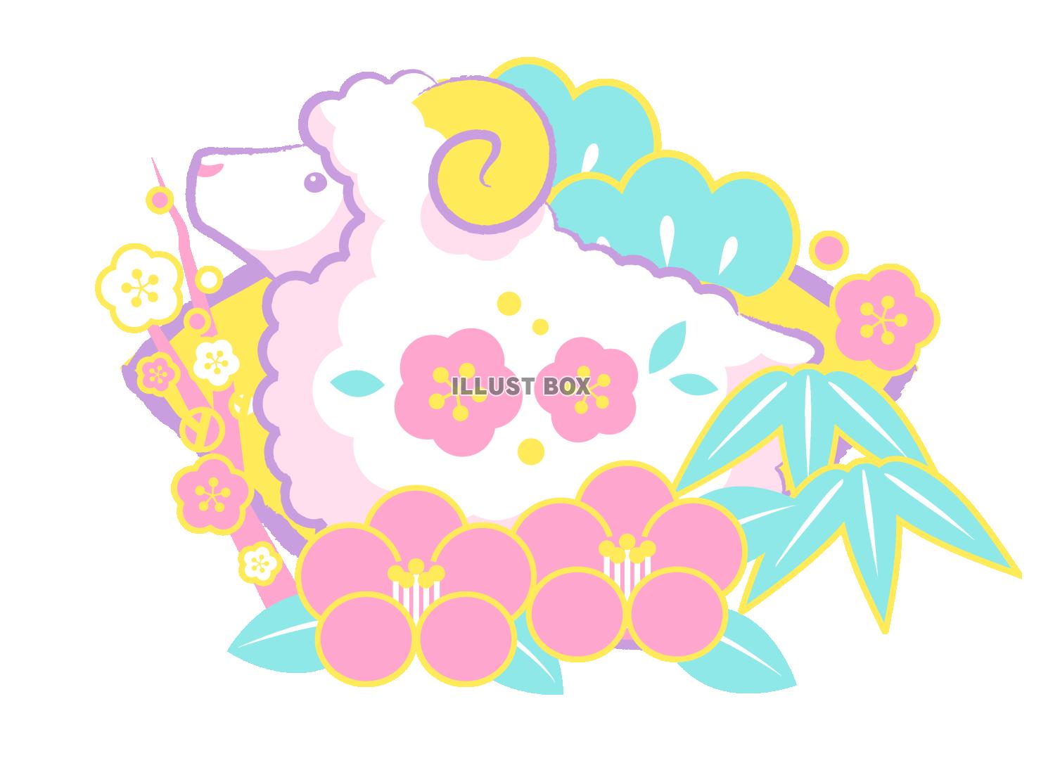 未年アイコン01ゆめかわカラー