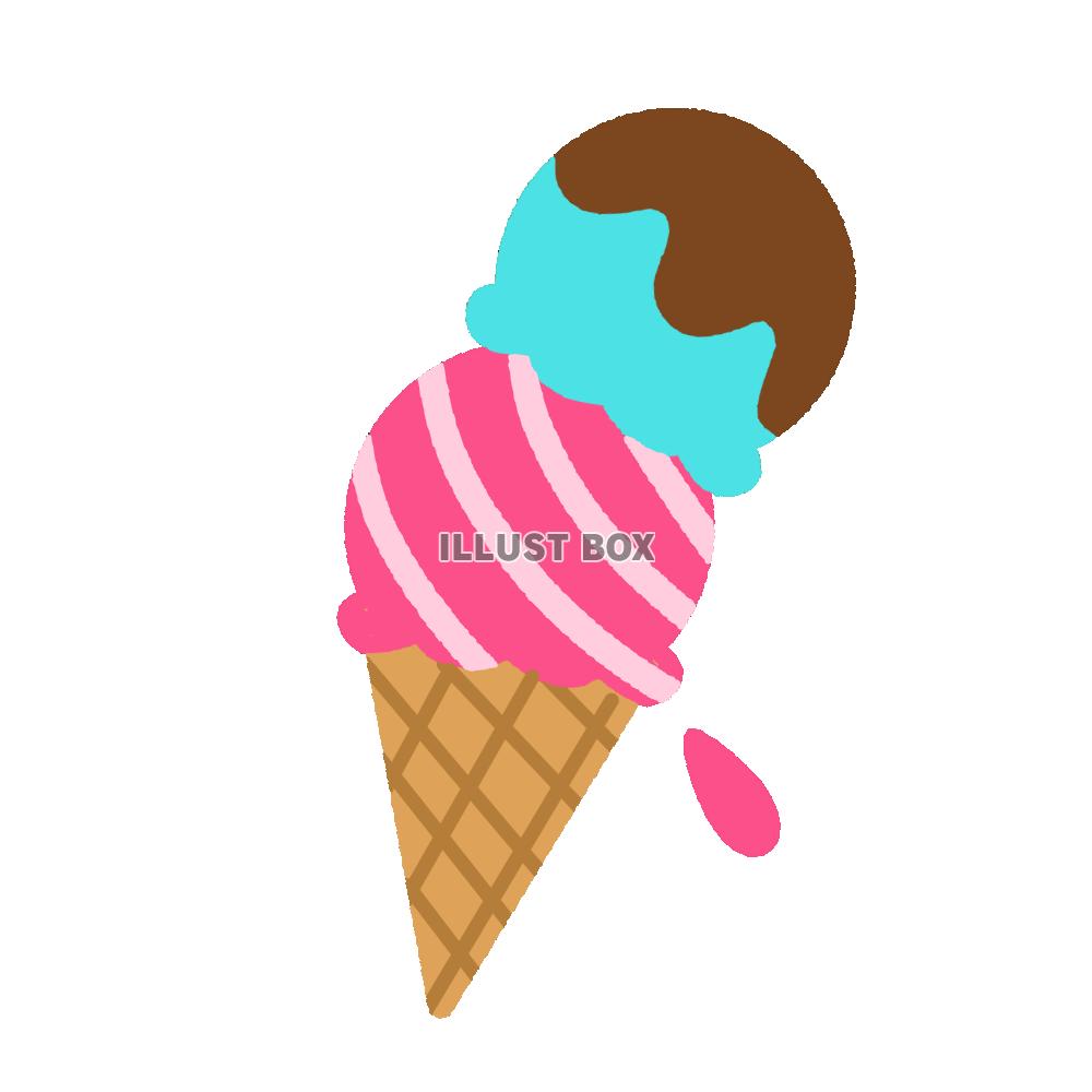 ダブルのアイス素材　透過png