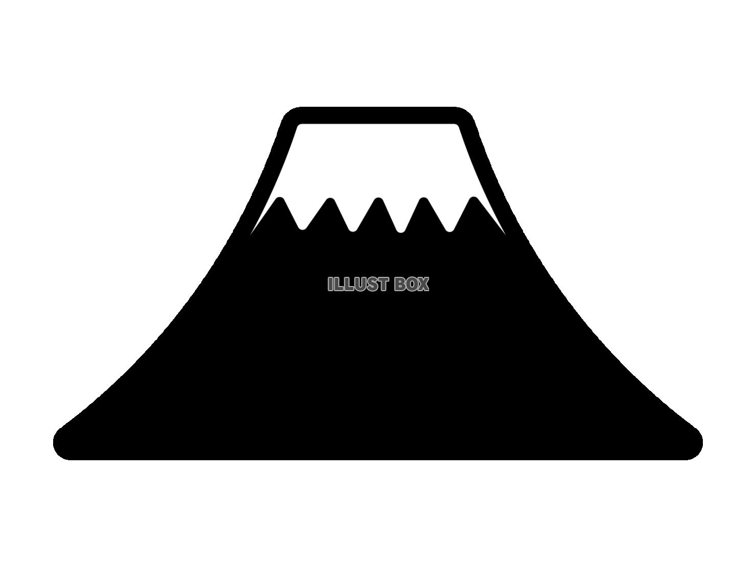 富士山のシルエット（山のアイコン）