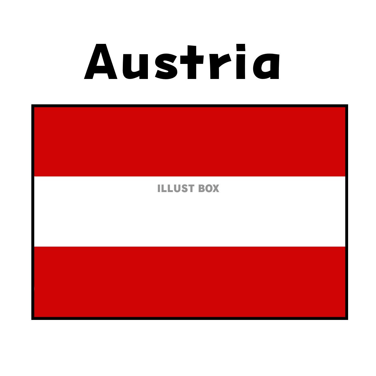 オーストリアの国旗　国名あり