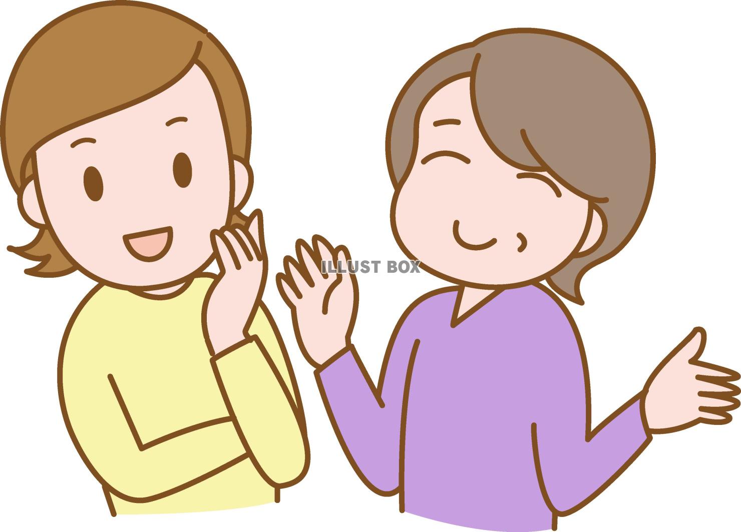 会話をする女性