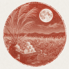 十五夜イラスト　丸い