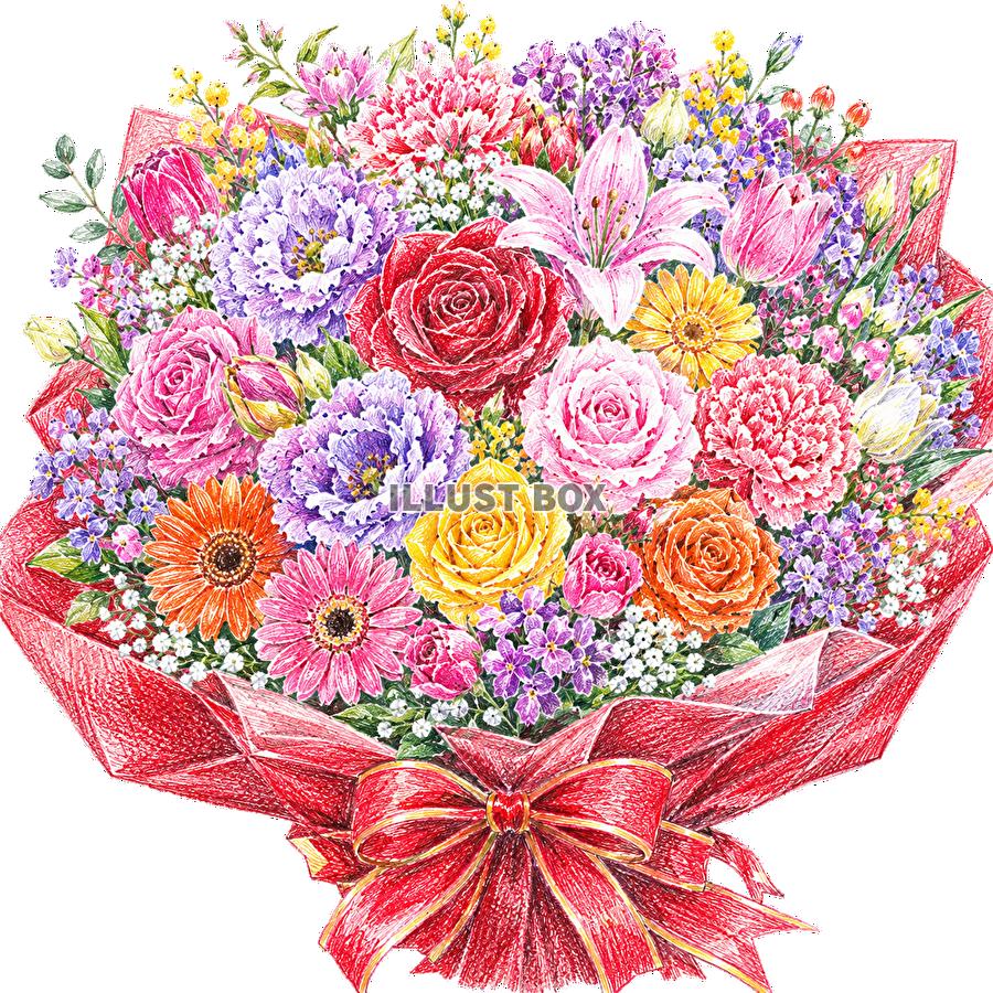色鉛筆　花束