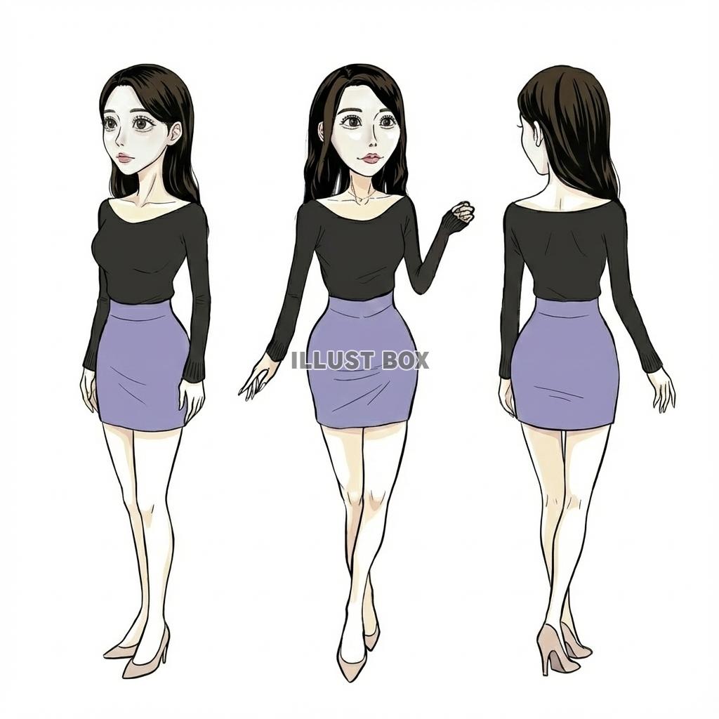 「カリカリ整形女」のイラスト素材