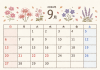 2026年9月 花咲くレトロカレンダー2
