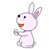 だんごをもつうさぎ