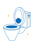 清潔でピカピカと光るトイレ