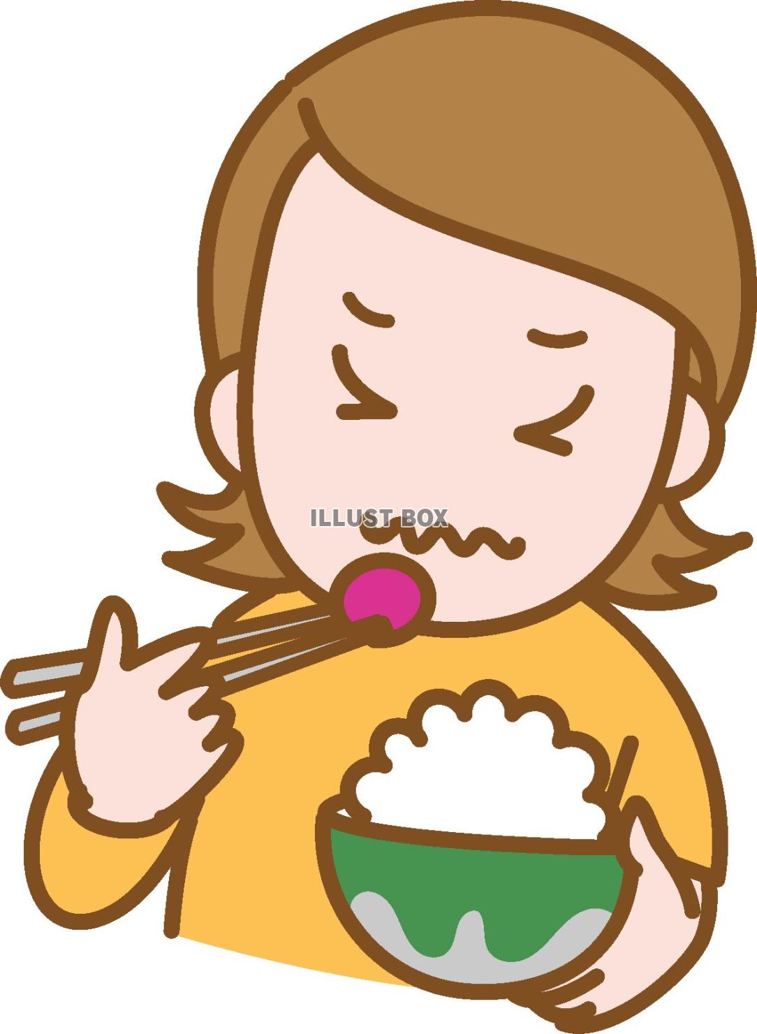 梅干しを食べる女性