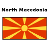 北マケドニアの国旗　国名あり