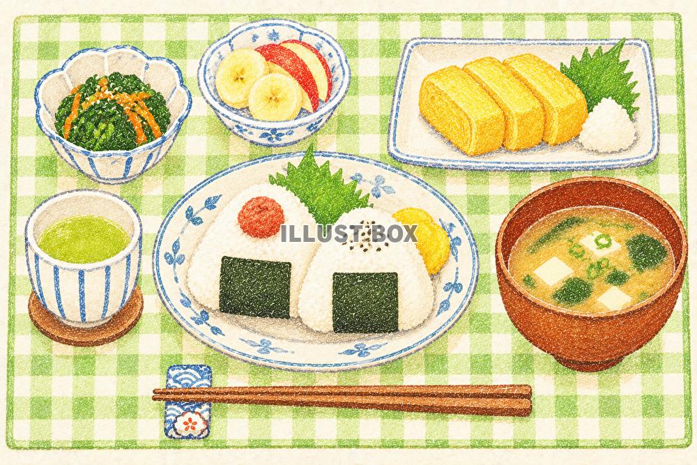 今日の朝ごはん　おにぎり
