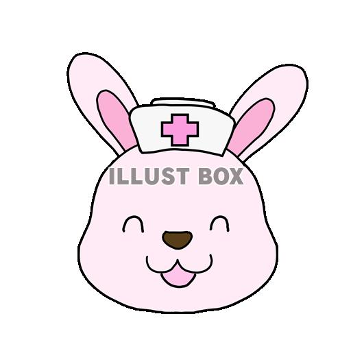 保健室のウサギ（幼児用カットカラーモノクロ）