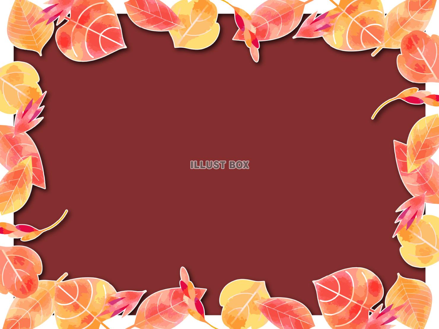 かわいい落ち葉のフレーム