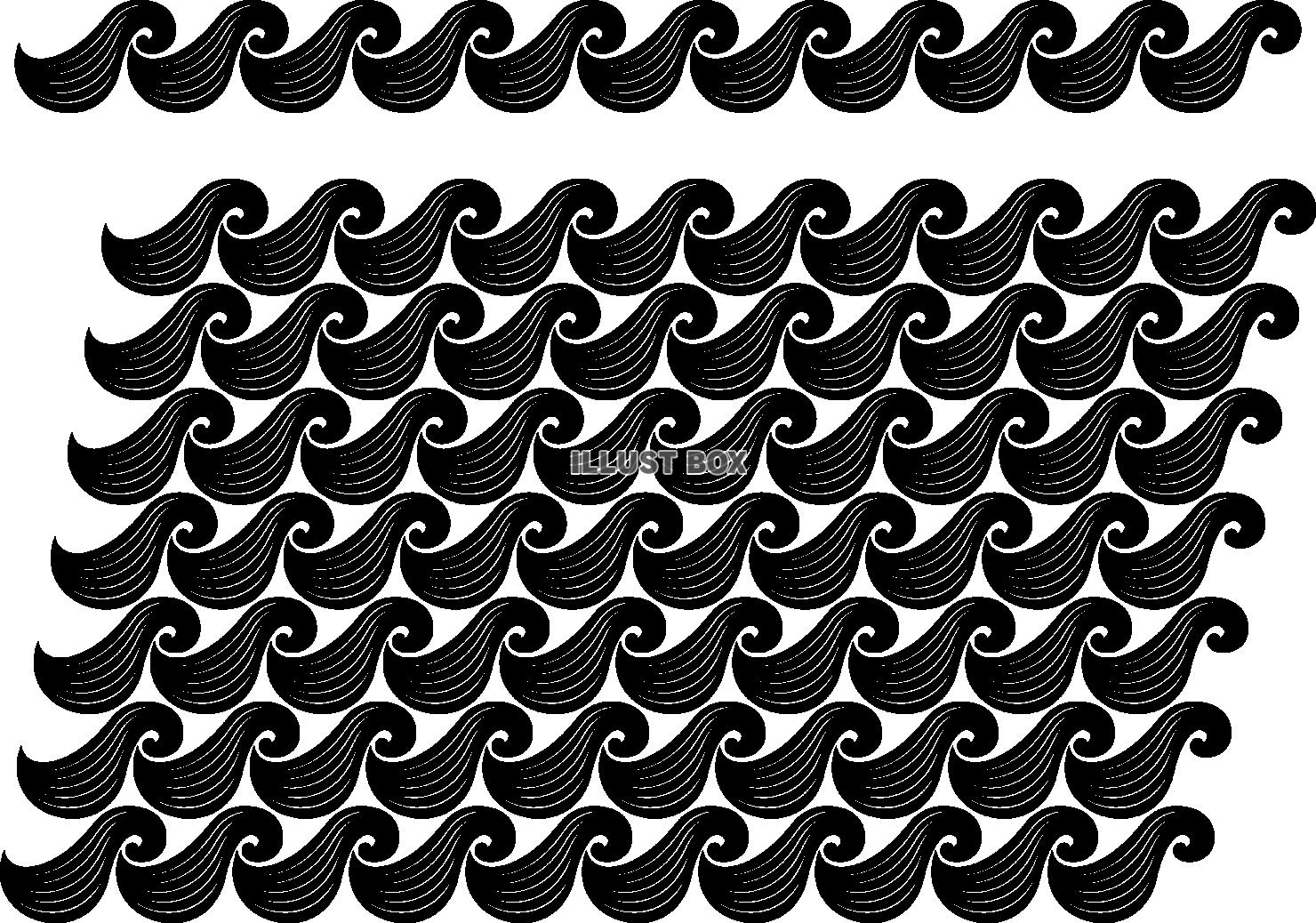 波や水流のイメージのパターンセット