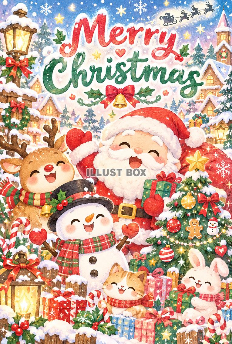 クリスマスのポストカード・メッセージカード